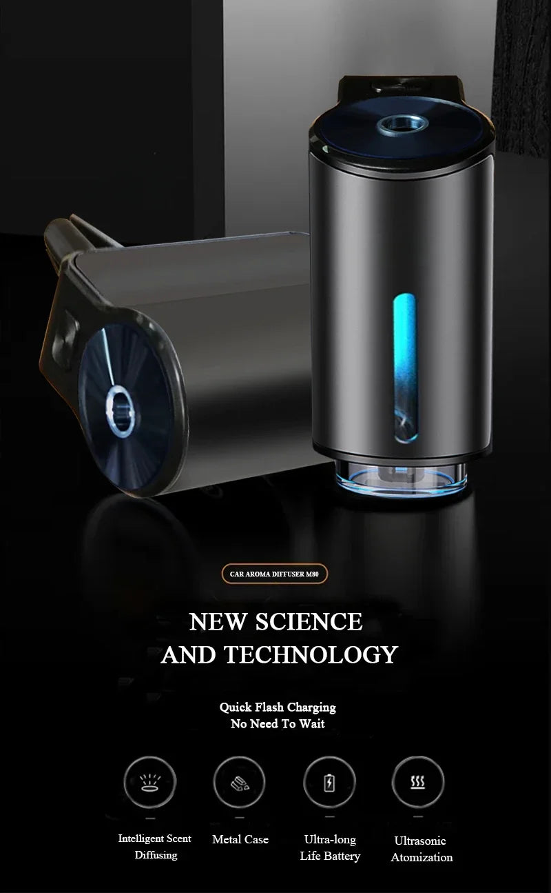 Ambientador Eléctrico para Coche – Difusor de Aroma Premium