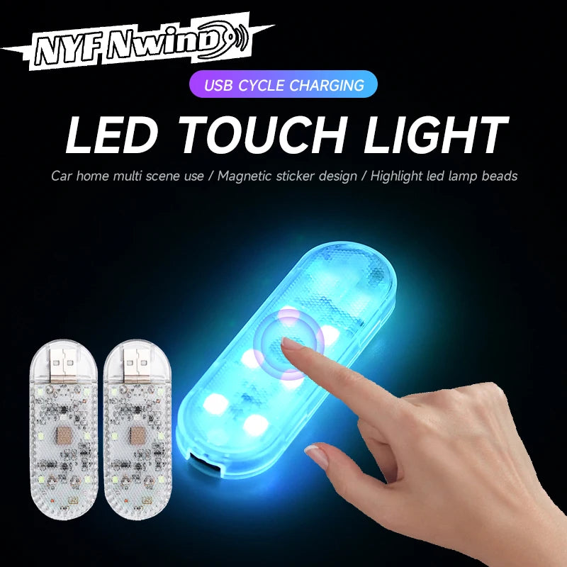 Luz LED Táctil para Techo de Coche – Recargable por USB, Magnética y Portátil
