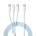 Cable de Carga Rápida 100W 3‑en‑1 — USB‑C / Micro USB / iPhone
