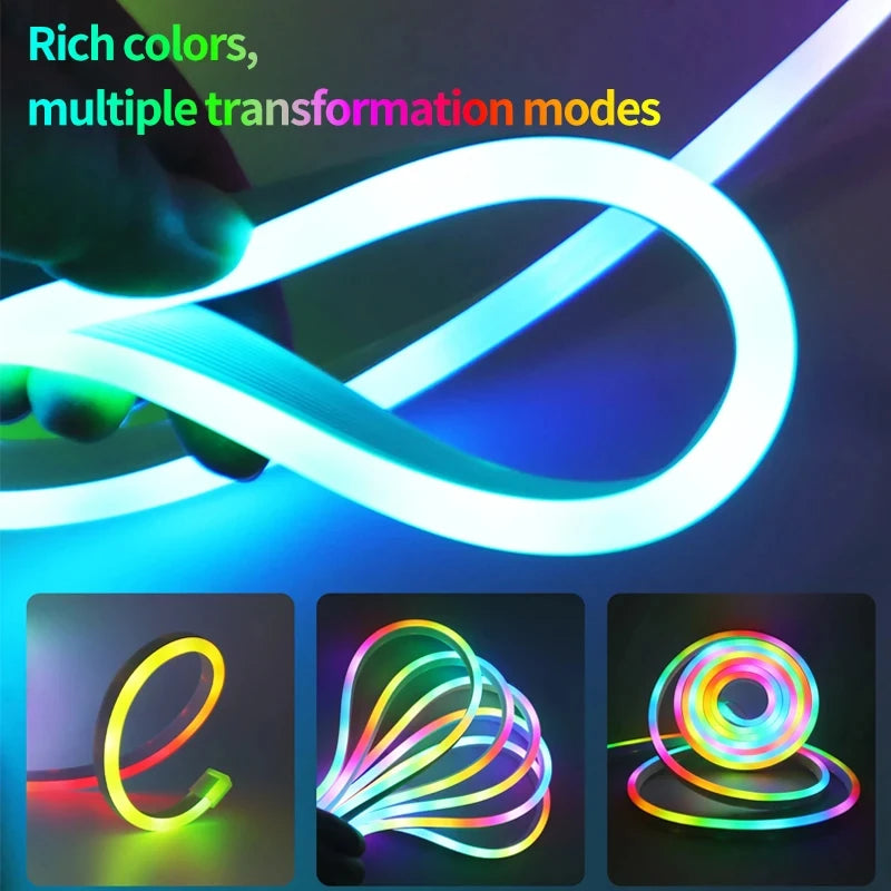 Tira LED RGBIC con App Bluetooth y Sincronización Musical – Impermeable