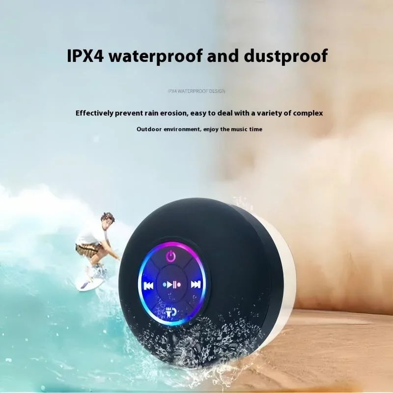 Altavoz Bluetooth Waterproof con Ventosa y Micrófono – Ducha y Coche