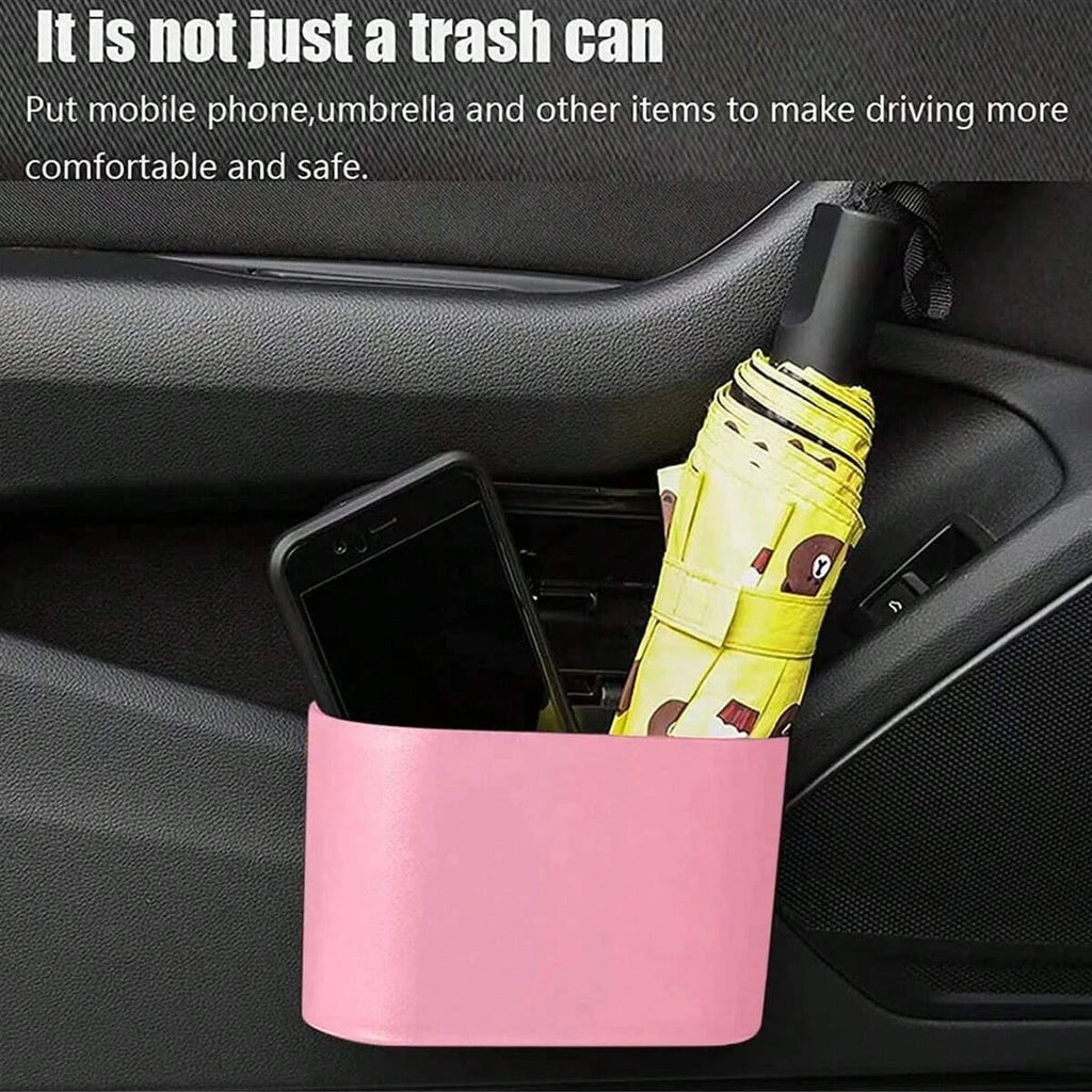 Cubo de Basura para Coche con Tapa + 4 Rollos | A Prueba de Fugas y Portátil