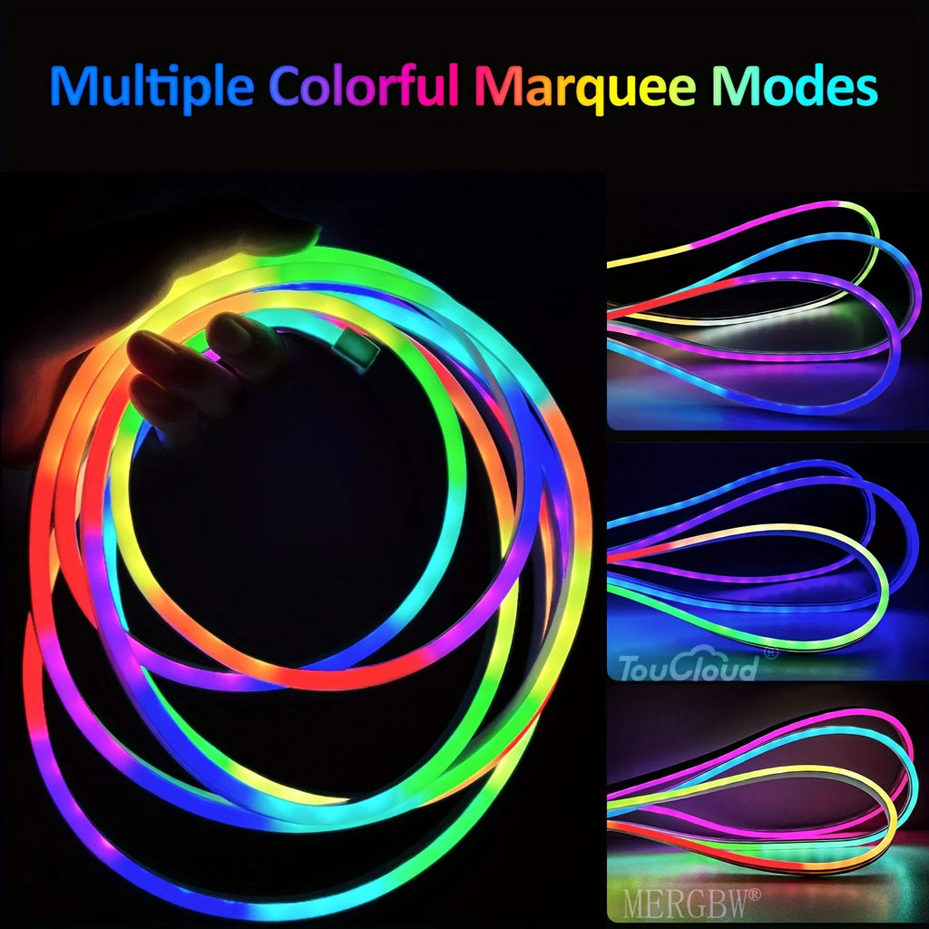 Tira LED RGBIC con App Bluetooth y Sincronización Musical – Impermeable
