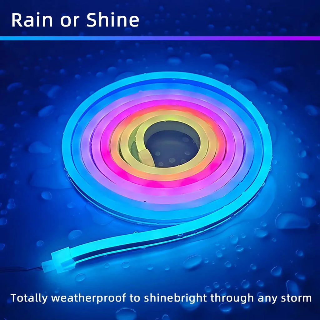 Tira LED RGBIC con App Bluetooth y Sincronización Musical – Impermeable