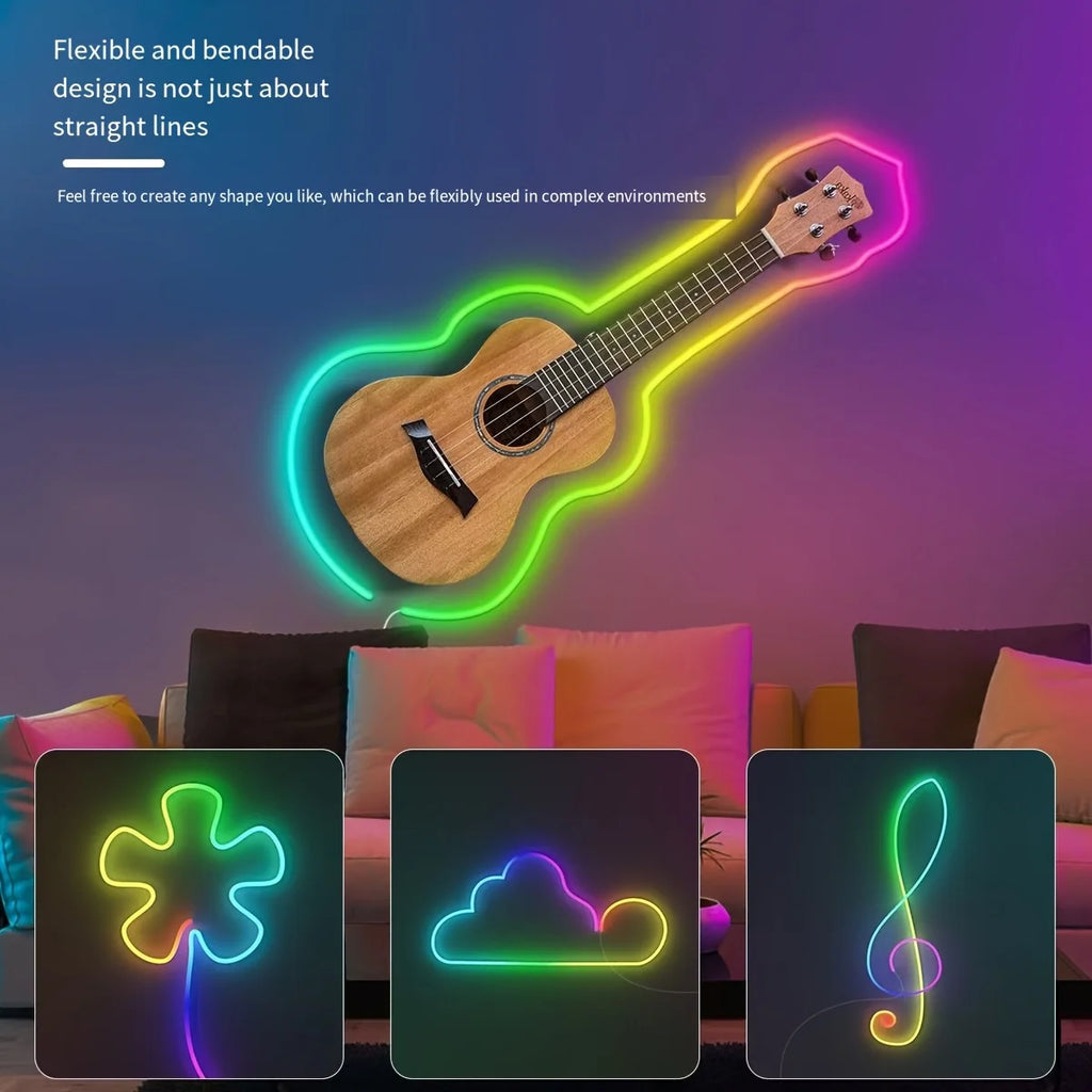 Tira LED RGBIC con App Bluetooth y Sincronización Musical – Impermeable