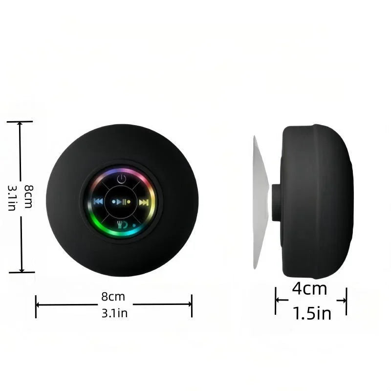 Altavoz Bluetooth Waterproof con Ventosa y Micrófono – Ducha y Coche